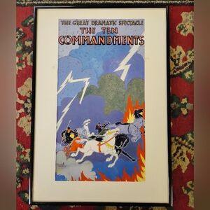 Vintage 'The Ten Commandments' Framed Poster